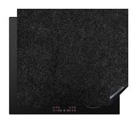 KitchenYeah© Induction Hob Protector Mat 20.2"x22.9" / 58.3x51.3 cm Stove Cap Top Cover Kitchen Cooker Covers for Electric Hobs Vinyl Granite - Black - Granite Structure - Dark