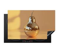 KitchenYeah© Induction Hob Protector Mat 20.3"x32.7" / 83x51.5 cm Stove Cap Top Cover Kitchen Cooker Covers for Electric Hobs Vinyl Gold - Disco - Glitter - Pear