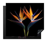 KitchenYeah© Induction Hob Protector Mat 20.5"x23.6" / 60x52 cm Cooker Top Protectors Cover Ceramic Covers Electric Hobs Vinyl Plants - Flowers - Bird of Paradise Flower - Portrait