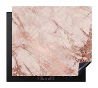 KitchenYeah© Induction Hob Protector Mat 20.5"x23.6" / 60x52 cm Cooker Top Protectors Cover Ceramic Covers Electric Hobs Vinyl Marble - Pink - Luxury - Marble Look - Glitter - Design