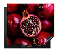 KitchenYeah© Induction Hob Protector Mat 20.5"x23.6" / 60x52 cm Cooker Top Protectors Cover Ceramic Covers Electric Hobs Vinyl Pomegranate - Red - Fruit