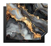 KitchenYeah© Induction Hob Protector Mat 20.5"x23.6" / 60x52 cm Stove Cap Top Cover Kitchen Cooker Covers for Electric Hobs Vinyl Marble - Gold - Grey - Black - Texture
