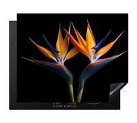 KitchenYeah© Induction Hob Protector Mat 20.5"x25.6" / 65x52 cm Cooker Top Protectors Cover Ceramic Covers Electric Hobs Vinyl Plants - Flowers - Bird of Paradise Flower - Portrait