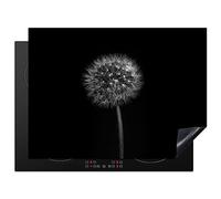 KitchenYeah© Induction Hob Protector Mat 20.5"x28" / 71x52 cm Stove Cap Top Cover Kitchen Cooker Covers for Electric Hobs Vinyl Dandelion - Black - Floral - Botanical