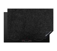 KitchenYeah© Induction Hob Protector Mat 20.5"x30.7" / 78x52 cm Stove Cap Top Cover Kitchen Cooker Covers for Electric Hobs Vinyl Granite - Black - Granite Structure - Dark