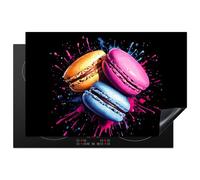 KitchenYeah© Induction Hob Protector Mat 20.5"x31.5" / 80x52 cm Cooker Top Protectors Cover Ceramic Covers Electric Hobs Vinyl Macarons - Dessert - Graffiti - Colourful - Pink - Blue