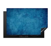 KitchenYeah© Induction Hob Protector Mat 20.5"x31.5" / 80x52 cm Stove Cap Top Cover Kitchen Cooker Covers for Electric Hobs Vinyl Concrete - Blue - Vintage - Texture - Industrial
