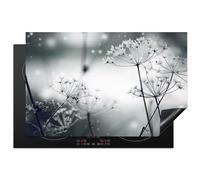 KitchenYeah© Induction Hob Protector Mat 20.5"x31.5" / 80x52 cm Stove Cap Top Cover Kitchen Cooker Covers for Electric Hobs Vinyl Flowers - Winter - Snow - Nature