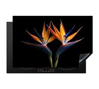 KitchenYeah© Induction Hob Protector Mat 20.5"x31.9" / 81.2x52 cm Cooker Top Protectors Cover Ceramic Covers Electric Hobs Vinyl Plants - Flowers - Bird of Paradise Flower - Portrait