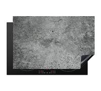 KitchenYeah© Induction Hob Protector Mat 20.5"x31.9" / 81.2x52 cm Stove Cap Top Cover Kitchen Cooker Covers for Electric Hobs Vinyl Concrete - Slate - Grey - Concrete Structure