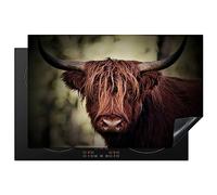 KitchenYeah© Induction Hob Protector Mat 20.5"x31.9" / 81x52 cm Cooker Top Protectors Cover Ceramic Covers Electric Hobs Vinyl Highlander - Light - Portrait - Nature