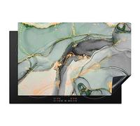 KitchenYeah© Induction Hob Protector Mat 20.5"x31.9" / 81x52 cm Stove Cap Top Cover Kitchen Cooker Covers for Electric Hobs Vinyl Gold - Marble - Green - Luxe - Glitter - Marble Look
