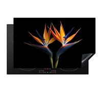 KitchenYeah© Induction Hob Protector Mat 20.5"x33.5" / 85x52 cm Cooker Top Protectors Cover Ceramic Covers Electric Hobs Vinyl Plants - Flowers - Bird of Paradise Flower - Portrait