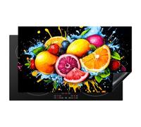 KitchenYeah© Induction Hob Protector Mat 20.5"x35.9" / 91.2x52 cm Cooker Top Protectors Cover Ceramic Covers Electric Hobs Vinyl Fruit - Graffiti - Colourful - Orange - Strawberry - Abstract