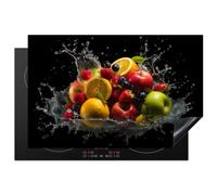 KitchenYeah© Induction Hob Protector Mat 20.8"x32.1" / 81.6x52.7 cm Cooker Top Protectors Cover Ceramic Covers Electric Hobs Vinyl Fruit - Apple - Orange - Red - Water