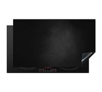 KitchenYeah© Induction Hob Protector Mat 20.8"x36" / 91.6x52.7 cm Cooker Top Protectors Cover Ceramic Covers Electric Hobs Vinyl Concrete - Black - Grey - Texture - Industrial