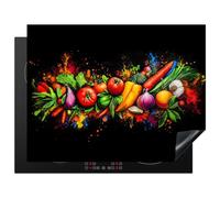 KitchenYeah© Induction Hob Protector Mat 23.2"x30.3" / 77x59 cm Cooker Top Protectors Cover Ceramic Covers Electric Hobs Vinyl Vegetables - Food - Herbs - Graffiti - Cooking