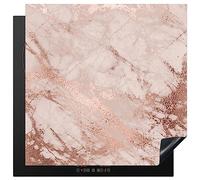 KitchenYeah© Induction Hob Protector Mat 30.7"x30.7" / 78x78 cm Cooker Top Protectors Cover Ceramic Covers Electric Hobs Vinyl Marble - Pink - Luxury - Marble Look - Glitter - Design