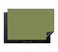 KitchenYeah© Induction Hob Protector Mat Kitchen Stove Top Cover Vinyl | 20.1"x30.3" / 77x51 cm Electric Cooker Cap Guard Covers for Hobs Non Slip Flexible Herbal - Matcha - Green