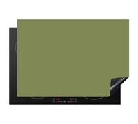 KitchenYeah© Induction Hob Protector Mat Kitchen Stove Top Cover Vinyl | 20.5"x29.5" / 75x52 cm Electric Cooker Cap Guard Covers for Hobs Non Slip Flexible Herbal - Matcha - Green