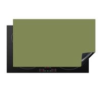 KitchenYeah© Induction Hob Protector Mat Kitchen Stove Top Cover Vinyl | 90x51 cm Electric Cooker Cap Guard Covers for Hobs Non Slip Flexible Herbal - Matcha - Green