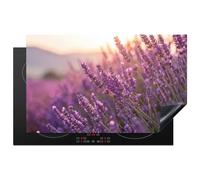 KitchenYeah© Induction Hob Protector Mat Stove Cap Top Cover Kitchen Cooker | 20.3"x32.7" / 83x51.5 cm - Covers for Electric Hobs Vinyl Lavender - Purple - Sunlight