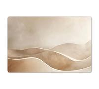 KitchenYeah© Place Mats 18"x12" / 45x30 cm Waterproof Sets Non Stick Wipe Clean Anti Slip Dinner Wipeable Placemats Table Mat Dinning Beige - Nature - Abstract - Modern