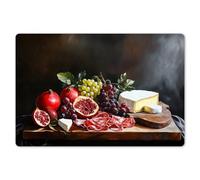 KitchenYeah© Place Mats For Table 18"x12" / 45x30 cm Dinning Placemats 6 Set Large Placemat Plastic Vinyl Wipeable Wipe Clean Non Stick Drinking Board - Still Life - Vintage