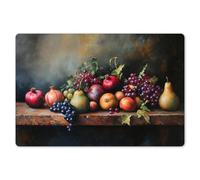 KitchenYeah© Place Mats For Table 18"x12" / 45x30 cm Placemat Set Of 6 Placemats Wipe Clean Kitchen Anti Slip Dinner Dining Mat Dinning Rustic - Still Life - Fruit