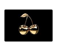 KitchenYeah© Place Mats For Table 18"x12" / 45x30 cm Placemat Set Of 6 Placemats Wipe Clean Kitchen Anti Slip Dinner Dining Mat Dinning Cherry - Black - Gold - Chrome