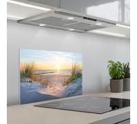 KitchenYeah© Splashback for kitchen 16"x24" / 40x60 cm self-adhesive Back Splashes Kitchens Splash Guard Decor Beach - Sun - Dune - Grass - Sand - Horizon