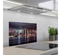KitchenYeah© Splashback for kitchen 16"x24" / 40x60 cm self-adhesive Back Splashes Kitchens Splash Guard Decor New York - Skyline - Night