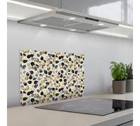 KitchenYeah© Splashback for kitchen 16"x24" / 40x60 cm self-adhesive Back Splashes Kitchens Splash Guard Decor Botanical - Gold - Black
