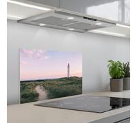 KitchenYeah© Splashback for kitchen 16"x24" / 40x60 cm self-adhesive Back Splashes Kitchens Splash Guard Decor Lighthouse - Dune landscape - Sea