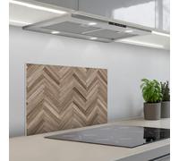 KitchenYeah© Splashback for kitchen 16"x24" / 40x60 cm self-adhesive Back Splashes Kitchens Splash Guard Decor Patterns - Wood - Brown