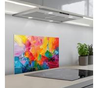 KitchenYeah© Splashback for kitchen 16"x24" / 40x60 cm self-adhesive Back Splashes Kitchens Splash Guard Decor Abstract - Paint look - Modern - Colorful