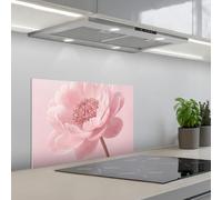 KitchenYeah© Splashback for kitchen 16"x24" / 40x60 cm self adhesive Sink Splash Splatter Guard Backsplash Decor Flower - Peony - Pink