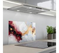 KitchenYeah© Splashback for kitchen 16"x24" / 40x60 cm self adhesive Sink Splash Splatter Guard Backsplash Decor Art - Gold - Red - Luxury