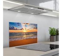 KitchenYeah© Splashback for kitchen 16"x24" / 40x60 cm self adhesive Sink Splash Splatter Guard Backsplash Decor Beach - Sunset - Sea - Clouds - Horizon