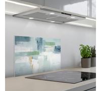 KitchenYeah© Splashback for kitchen 16"x24" / 40x60 cm self-adhesive Sink Splash Splatter Guard Splashbacks Walls Paint - Modern art - Abstract - Gray