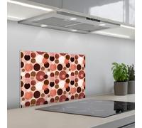 KitchenYeah© Splashback for kitchen 16"x24" / 40x60 cm self-adhesive Sink Splash Splatter Guard Splashbacks Walls Circles - Modern - Colorful