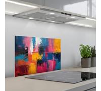 KitchenYeah© Splashback for kitchen 16"x24" / 40x60 cm self-adhesive Sink Splash Splatter Guard Splashbacks Walls Paint look - Art - Modern - Abstract