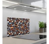 KitchenYeah© Splashback for kitchen 16"x24" / 40x60 cm self-adhesive Sink Splash Splatter Guard Splashbacks Walls Polished - Pebble - Warm