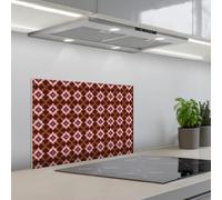 KitchenYeah© Splashback for kitchen 16"x24" / 40x60 cm self-adhesive Sink Splash Splatter Guard Splashbacks Walls Geometric - Ornate - Brown