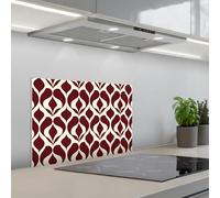 KitchenYeah© Splashback for kitchen 16"x24" / 40x60 cm self-adhesive Sink Splash Splatter Guard Splashbacks Walls Red - Drop pattern - Graphic