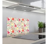 KitchenYeah© Splashback for kitchen 16"x24" / 40x60 cm self-adhesive Sink Splash Splatter Guard Splashbacks Walls Fruit - Watermelon - Cherry - Pear