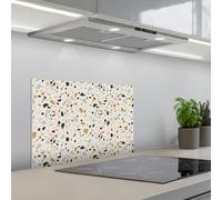 KitchenYeah© Splashback for kitchen 16"x24" / 40x60 cm self-adhesive Sink Splash Splatter Guard Splashbacks Walls Terrazzo - Pattern - Neutral - Soft - Multi