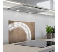 KitchenYeah© Splashback for kitchen 16"x24" / 40x60 cm self-adhesive Wall Protector Decor Panels Cooker Backsplash Paint - Brown - Japandi