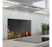 KitchenYeah© Splashback for kitchen 16"x24" / 40x60 cm self-adhesive Wall Protector Decor Panels Cooker Backsplash Herbs - Food - Spices - Black - Paprika - Cinnamon