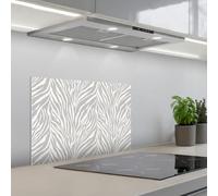 KitchenYeah© Splashback for kitchen 16"x24" / 40x60 cm self-adhesive Wall Protector Decor Panels Cooker Backsplash Zebra - Motif - Gray